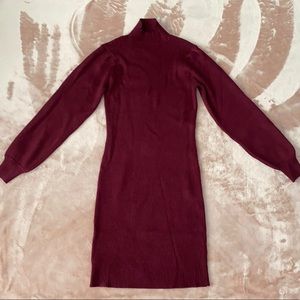 Burgundy Sweater Dress